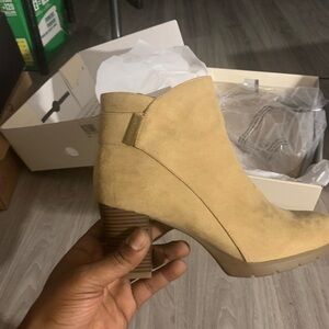 Tan Suede Ankle Boots